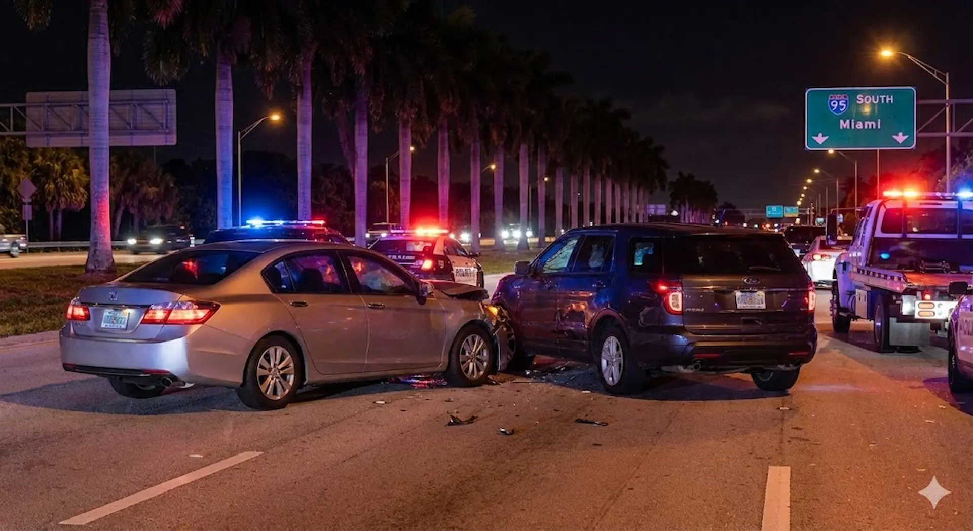 Car crash background representing diminished value and total loss claims